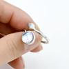 Deseo Nueva Venta Caliente Anillo Creativo de Piedra Lunar Cristal Hoja Abierto Ajustable Anillo Femenino Anillo de Cola T135