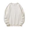 Casaco grosso e quente forrado com fleece para outono e inverno, cor sólida, masculino e feminino, 420g, veludo raposa prateada super macio, ombro caído, gola redonda, roupa de banho
