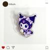 Clipes de Inserção de Desenho Animado Kuromi em PP Fofos para Meninas Coração Teste Papel Clipe Foto Armazenamento Clipe Decorativo de Desenho Animado