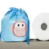 Bolsa de Embalaje Universal para Toalla Facial, Toalla Suave de Algodón con Cordón de Plástico Translúcido Peva Cinta con Cordón Impermeable Bolsa para Colgar