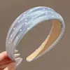 Diadema de estilo coreano, ligera, ancha, de color liso para mujer, que ofrece un look sofisticado y elegante, con un diseño que realza la altura en la coronilla, presentando un estilo retro, chic y moderno