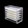 Caja de Almacenamiento de Extensiones de Pestañas Acrílica de 5 Capas, Caja de Almacenamiento con Forma de Flor de Camelia, Caja de Almacenamiento de Escritorio para Extensiones de Pestañas Individuales