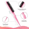 Peine de dientes grandes para el hogar transfronterizo al por mayor peine para rizar el cabello peine de aguja de acero peine de cola de rata cepillo para el borde de las cejas peine de plástico para el cabello