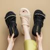 Pantuflas de Suela Gruesa de Dos Usos para Verano para Mujer 2025 Nuevos Zapatos de Mujer Sandalias de Playa Versátiles Francesas con Faldas