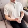 Camisa Polo Bordada con Solapa para Hombre, Nuevo Estilo Chino con Diseño de Flor de Ciruelo, Camiseta Casual de Manga Corta Ajustada Verano al por Mayor