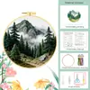 Kit de Bordado Paisaje de Montaña, Estilo Nórdico, Decoración para Sala de Estar Ins, Arte de Pared Hecho a Mano DIY, Venta al por Mayor desde el Fabricante