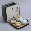 Nuevo Producto Juego de Té Kung Fu Japonés Juego Pequeño para el Hogar Bandeja de Té Seco Simple Habitación de Hotel B&B Juego de Té de Cerámica