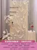 2026 Fundo de Casamento Decoração de Local Decoração de Recepção de Casamento Roupão de Noivado Branco Estilo Francês Fundo para Foto de Hotel