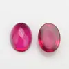 Anel Ruby Artificial Ruby Vermelho Corindo Sintético 5# Resistente a Altas Temperaturas Cerável Superfície Plana Forma de Ovo