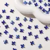 Mini gelatina cuatro pétalos mariposa brillante flor pequeña acrílico decoración parche DIY pendiente llavero accesorio