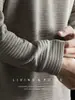 Camiseta de manga larga para hombre, estilo retro, de un solo botón, cuello Henley, ligeramente madura, base de punto acanalado transpirable y cómoda para otoño de 2026
