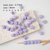 [Serie Púrpura] Joyería Hecha a Mano con Cuentas DIY Accesorios para Cadena de Teléfono Móvil Material de Cuentas Sueltas Colección de Cuentas Hechas a Mano del Mismo Color