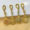 Chaveiro de Luxo Leve Dourado Antigo Estilo Chinês Novo Estilo Retrô Pingente Versátil Temperamento Pingente Fashion Atacado Girassol