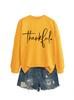 Estación Independiente de Lista de Deseos de Amazon Sudadera Elegante Versátil Cómoda para Mujer Corazón Agradecido Forma de Corazón Cruz Simple Transfronteriza Otoño Invierno