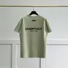 Camiseta Essenciais ESSENTIALS FOG Algodão com Costas Duplas Linha Dupla Estampa de Silicone Manga Curta Solta Estilo Americano High Street para Homens