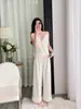2026 Nuevo Pijama de Terciopelo de Isla para Otoño e Invierno para Mujer, Estilo Dulce Botones Ropa de Casa, Conjunto de Pijama de Tres Piezas Cálido y de Moda