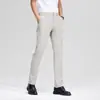 Pantalones Rectos Casual de Negocios Elásticos de Seda Helada para Hombre de Primavera y Verano, Transpirables, Antiarrugas, Corte Delgado