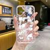 Funda de Teléfono Divertida y Linda con Temática de Mascotas para Niñas con Atracción Magnética, Funda Transparente para Apple 18Pm, Funda de Teléfono Anticaídas Cuadriculada Linda al por Mayor