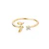Anillo Personalizado y Exquisito de 26 Letras para Mujer, Lujo Accesible Diseño de Nicho, Anillo Abierto, Elegante, Versátil Anillo para Viajar al Trabajo al por Mayor