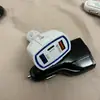 Cargador de coche de 12W para Apple PD Huawei carga súper rápida QC3.0 enchufe de conversión de coche uno a tres