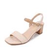 Sandalias para Mujer 2026 Verano Nuevo Estilo Coreano Versátiles Moda Estudiante Estilo Hada Tacón Grueso Punta Abierta Una Correa Tacones Altos