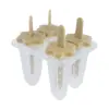 Fabricante Criativo de Molde de Picolé com 4 Compartimentos Atacado Doméstico DIY Picolés de Frutas Criativo DIY Molde de Sorvete