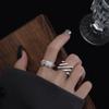 Novo Anel Quadrado de Sarja Estilo Coreano Simples para Homens e Mulheres Moda Irregular Geométrico Estilo Frio Anel de Dedo