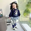 Conjunto de Sudadera y Leggings para Niña 2026 Primavera/Otoño Nueva Moda Infantil Dibujos Animados Conejo Policía Conjunto de Dos Piezas