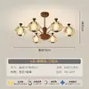 Lámpara de araña vintage para sala de estar estilo francés 2026 Nuevo modelo Retro Nuevo estilo chino de alta gama Protección ocular Luz principal Accesorio de iluminación de madera de nogal
