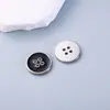 Botones Metálicos de Alta Gama de Cuatro Agujeros con Borde Fino Electrochapados con Puntos de Aceite, Adecuados para Abrigos de Lana, Trajes, Camisas y Botones Cosidos a Mano