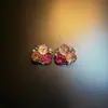 Pendientes de Mariposa Rosa Vintage, Clavos para Orejas, Accesorios para Orejas