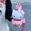 Taza Espacial Sanrio Verano Gatito Gato Popote Taza de Abrazo Infantil Botella de Agua para Estudiantes Taza de Agua de Alto Valor Portátil