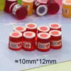 Mini Garrafa de Geleia Estéreo de Simulação DIY Lanchonete Enfeites Artesanais Acessórios de Cabelo Corda de Cabelo Chaveiro Acessórios de Resina