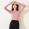Blusa Feminina de Manga Longa com Gola Alta para Outono/Inverno