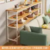 Mesa estrecha para hueco de cama, estante de almacenamiento para el pie de la cama, mesa larga extremadamente estrecha, de pie contra la pared, gabinete estrecho para hueco de cama, almacenamiento multicapa