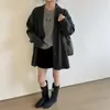 Cárdigan de Punto Casual de Color Sólido LEKA, Abrigo de Longitud Media, Nuevo para Otoño/Invierno 2026, Suéter Holgado para Mujer, Ropa de Abrigo