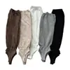 Calcetines para mujer, calcetines apilados sin pie estilo Miu, calentadores de piernas versátiles de color liso estilo coreano, calentadores de piernas de otoño nuevos, calcetines largos adelgazantes