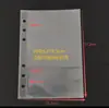 Inserções de envelope de orçamento de 6 furos, grade única, dupla face, abertura lateral, feitas sob medida, de material PP de alta transparência, para guardar cartões postais e organizar álbuns de recortes