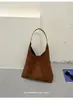 Bolso tote de gamuza estilo coreano transfronterizo, nuevo y elegante, con diseño retro, gran capacidad, adecuado para ir al trabajo y se puede usar como bolso de hombro