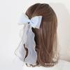 Cinta de lazo de gasa estilo coreano con clip lateral, cinta de hada, accesorios para el cabello al por mayor