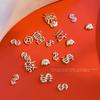 Año Nuevo rico rico aleación joyería para uñas popular popular Año Nuevo Lingote Moneda accesorios decoración de uñas al por mayor