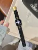 Correa de Cuero con Clavo de Acero Saturno Adecuada para Apple Watch Iwatch11 Generación 10/987Ultra/Se
