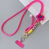 Lanyard para Teléfono Colgante Cruzado Usable Original Bicolor Multifuncional Tres en Uno Personalizado Color Contrastante Tejido Ajustable Cadena para Teléfono Colgante Cruzado
