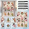Pegatinas Estáticas Navideñas Clásicas Rojas y Doradas para Ventanas Papá Noel Renos Muñeco de Nieve Pingüino Decoración de Ventana sin Pegamento Venta al por Mayor Transfronteriza