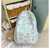 Mochila de Gato de Dibujos Animados con Estampado Completo Energética para Estudiantes de Secundaria y Preparatoria, Mochila Escolar Estilo Chica Dulce, Mochila Ligera de Gran Capacidad