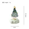 Árbol de Navidad cepillado hecho a mano Zibo 6.5cm juguete giratorio de cerámica Adorno de regalo creativo de Navidad Decoración de escritorio
