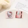 Série branca leitosa retrô Hello Kitty etiqueta de tecido etiqueta tecida bordado de desenho animado DIY bolsas feitas à mão roupas acessórios de vestuário patch de tecido