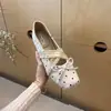 Zapatos Mary Jane estilo hada con lazo poco profundo y falda, zapatos planos de suela blanda con lunares franceses, nuevos para mujer 2026