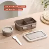 Lonchera Portátil Transfronteriza para Estudiantes Horno Microondas Fiambrera Bento de Doble Capa con Tazón para Sopa