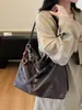 Bolso de Hombro de Cuero Suave Relajado Modelo Nuevo 2026 para Mujer, Bolso Sencillo de Gran Capacidad para el Trabajo, Bolso de Hombro Elegante